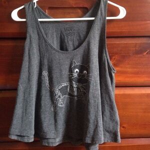 Vans Gray Cat Graphic Tank Top